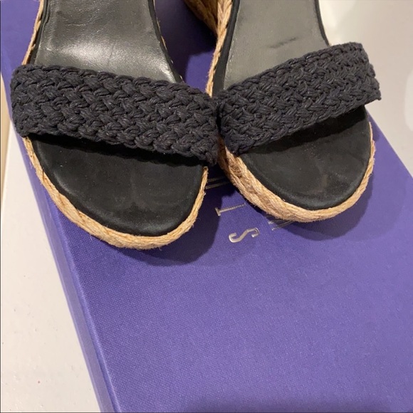 Stuart Weitzman Alex Nero Crochet Wedges - 7 - Picture 14 of 14
